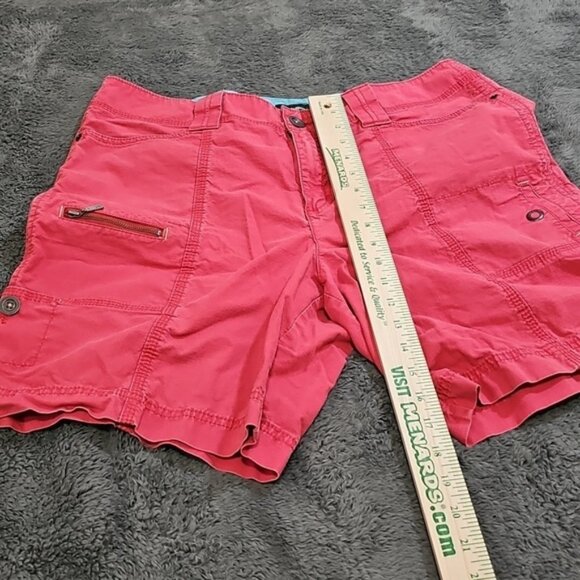 Eddie Bauer Cotton Ripstop Hiking Shorts Red Pink Plus Size 14 - Picture 9 of 9